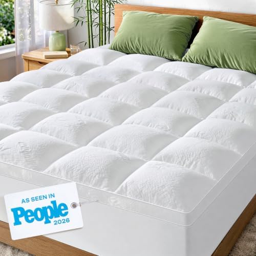 Thick Mattress Topper with 20" Deep Pocket, White