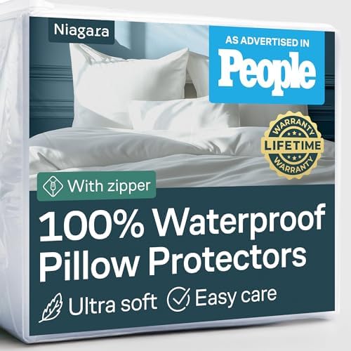 Waterproof Pillow Protectors, set of 8, White